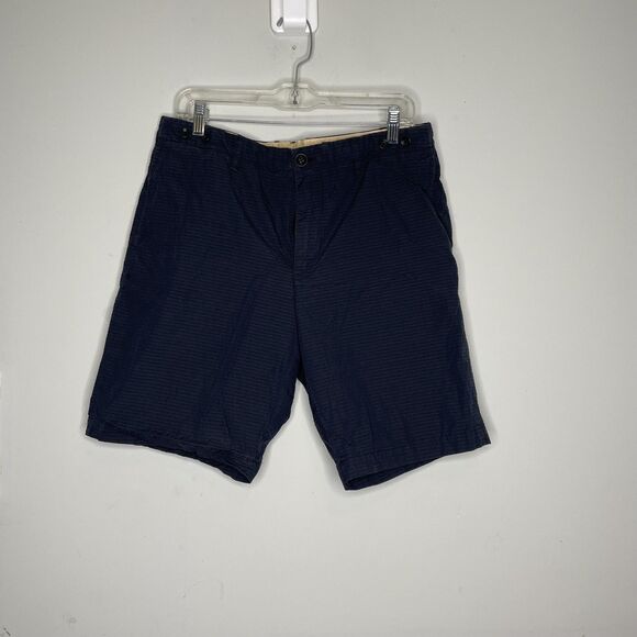 rag & bone Shorts Mens 33 Black Seersucker Chino Made in USA Button Flap Pockets - Picture 1 of 11